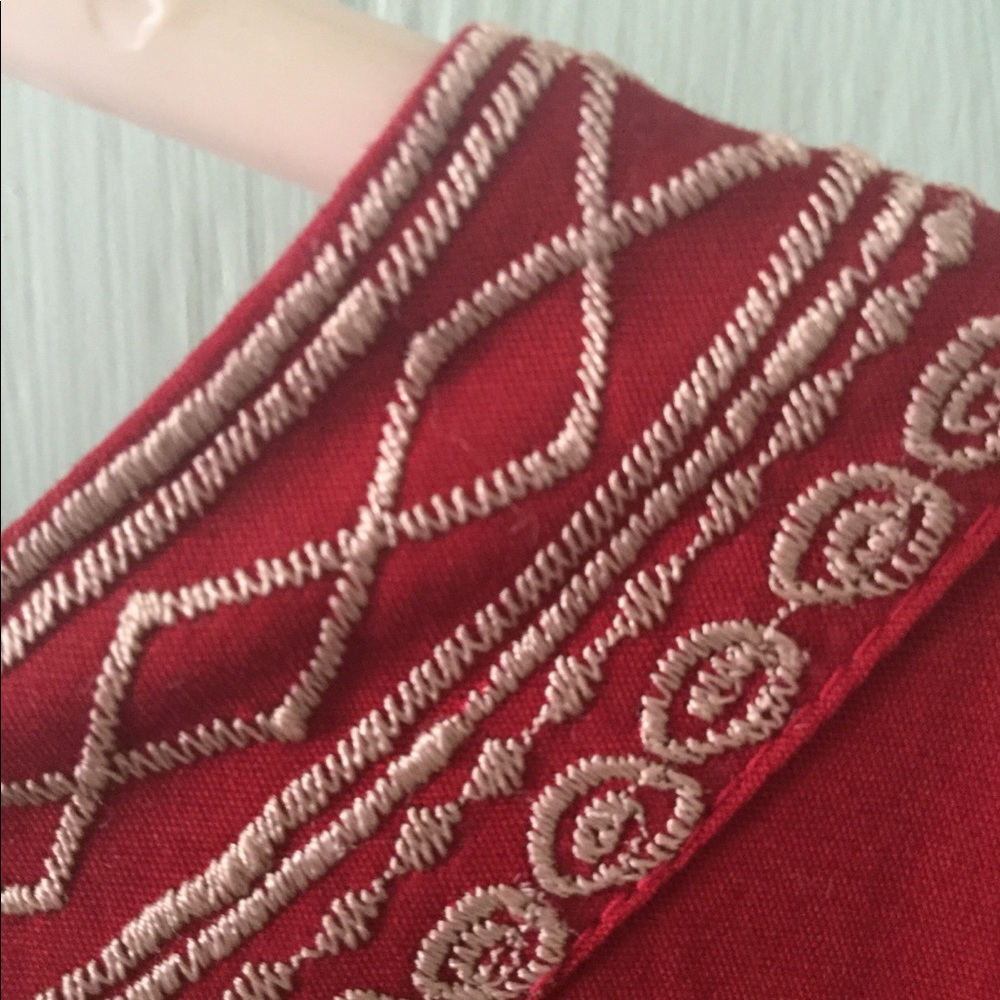 eShakti Cotton Knee Length Embroidered Dress